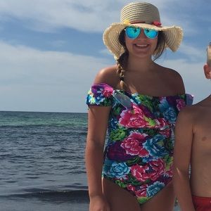 Floral one piece swim